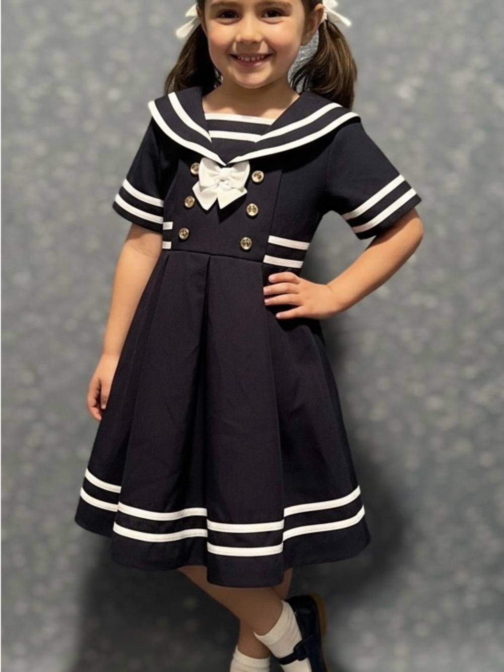 Jessica Navy and White Sailor Party Dress